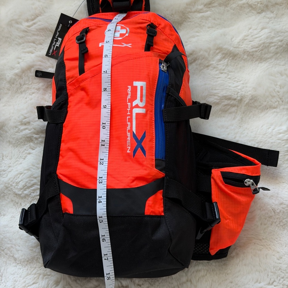 Outdoor RLX Ralph Lauren Mini Sling Bag Backpack Neon Orange Hiking Gym Travel - Picture 13 of 16